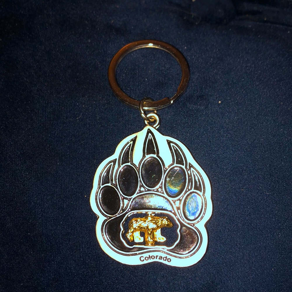 Colorado bear paw keychain